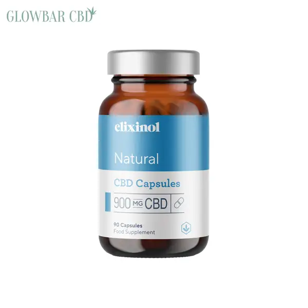 ELIXINOL 900MG CBD HEMP OIL NATURAL CAPSULES - 60 CAPS